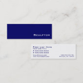 Cartes de visite de sculpteur blanc de la marine (Devant / Derrière)