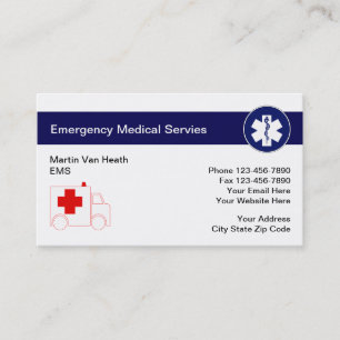 Cartes de visite de secours Médicale