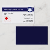 Cartes de visite de secours Médicale (Devant / Derrière)