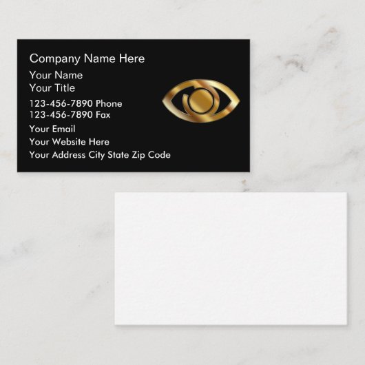 Cartes de visite de sécurité (Devant / Derrière)