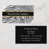 Cartes de visite de sécurité (Devant / Derrière)