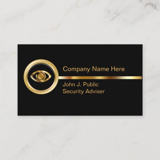 Cartes de visite de sécurité (Devant)