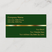 Cartes de visite de sécurité (Dos)