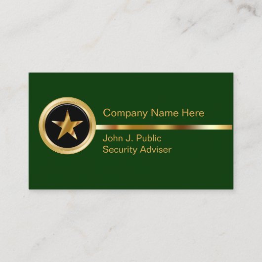 Cartes de visite de sécurité (Devant)