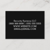 Cartes de visite de sécurité (Dos)