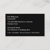 Cartes de visite de sécurité Classy Locksmith (Dos)