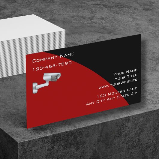 Cartes de visite de sécurité de surveillance