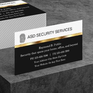 Cartes de visite de sécurité élégantes