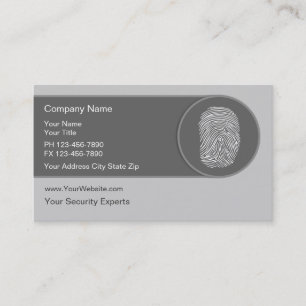Cartes de visite de sécurité uniques