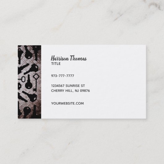 Cartes de visite de serrurier (Dos)