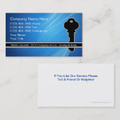 Cartes de visite de serrurier (Devant / Derrière)