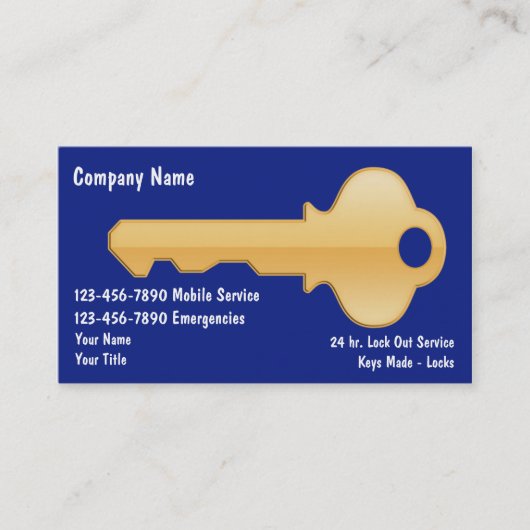 Cartes de visite de serrurier (Devant)