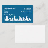 Cartes de visite de Servic d'animal familier (Devant / Derrière)