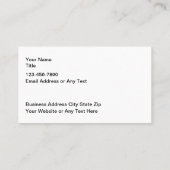 Cartes de visite de service automobile moderne (Dos)