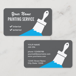 Cartes de visite de service de peinture avec de la