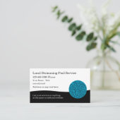 Cartes de visite de service de piscine simple et m (Debout devant)