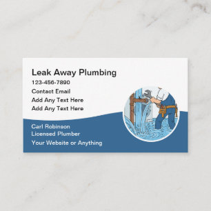 Cartes de visite de service de plomberie de plombe