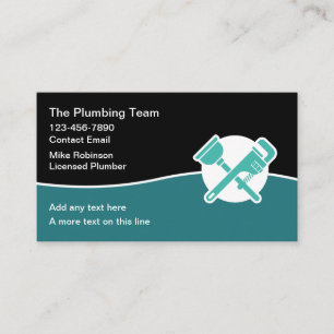 Cartes de visite de service de plomberie uniques m