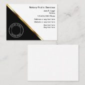 Cartes de visite de service notaire classique (Devant / Derrière)