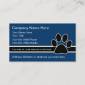 Cartes de visite de service pour animaux (Devant)