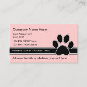 Cartes de visite de service pour animaux (Devant)