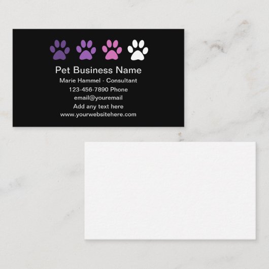 Cartes de visite de service simple branché pour an (Devant / Derrière)