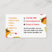Cartes de visite de service Taco (Dos)
