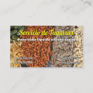Cartes de visite de service Taco