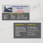 Cartes de visite de services concrets (Devant / Derrière)