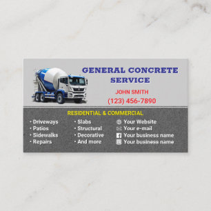 Cartes de visite de services concrets