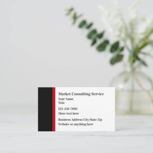 Cartes de visite de services de conseil moderne (Debout devant)