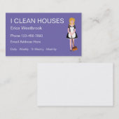 Cartes de visite de services de nettoyage de maiso (Devant / Derrière)
