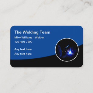 Cartes de visite de services de soudage modernes
