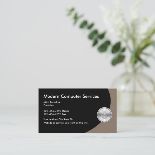 Cartes de visite de services informatiques (Debout devant)