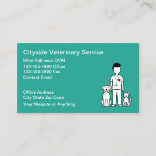 Cartes de visite de services vétérinaires Vétérina