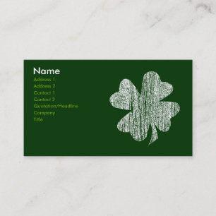 Cartes de visite de shamrock