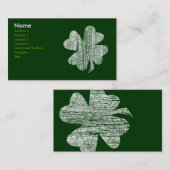 Cartes de visite de shamrock (Devant / Derrière)