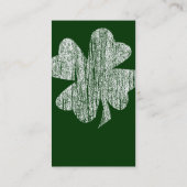Cartes de visite de shamrock (Dos)