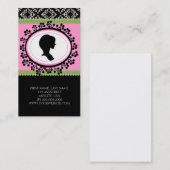 Cartes de visite de silhouette chic (Devant / Derrière)