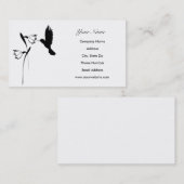 Cartes de visite de silhouette de colibri (Devant / Derrière)