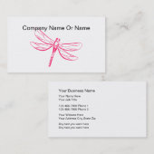 Cartes de visite de silhouette de libellule (Devant / Derrière)