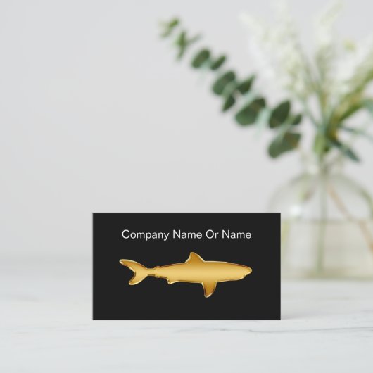 Cartes de visite de silhouette de requin (Debout devant)