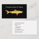 Cartes de visite de silhouette de requin (Devant / Derrière)