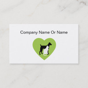 Cartes de visite de silhouette de soin des animaux