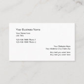 Cartes de visite de silhouette simple à mâcher (Dos)