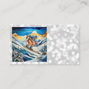 Cartes de visite de ski alpin