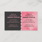 Cartes de visite de Slogan, conseiller en mariage (Dos)