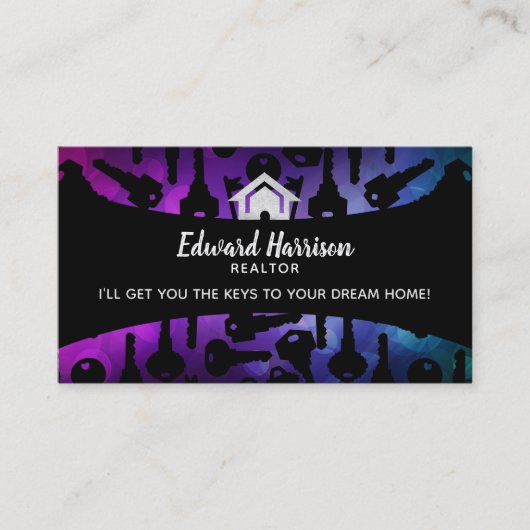 Cartes de visite de slogans d'agent immobilier (Devant)