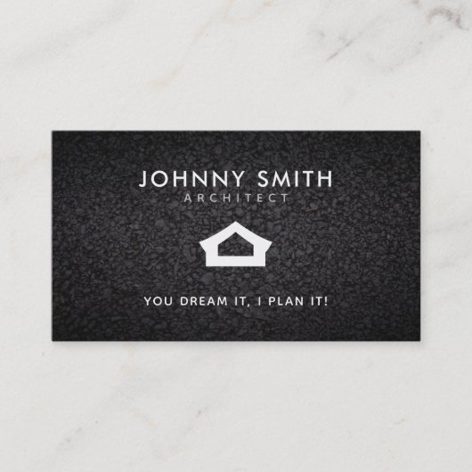 Cartes de visite de slogans d'architecte (Devant)