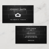 Cartes de visite de slogans d'architecte (Devant / Derrière)